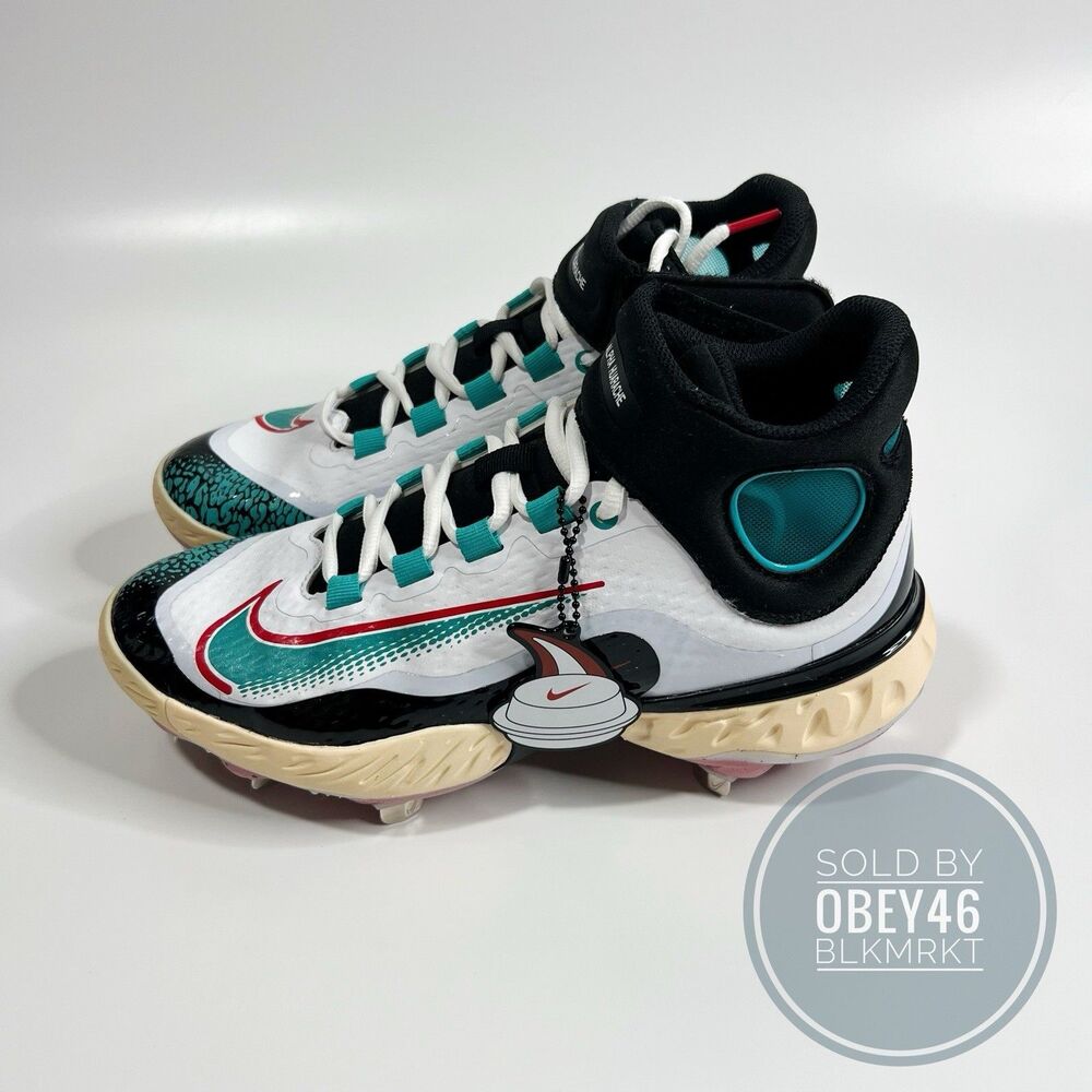 Nike Alpha Huarache Elite 4 High Paul Goldschmidt PE Cleats FZ7344-101  Size 13